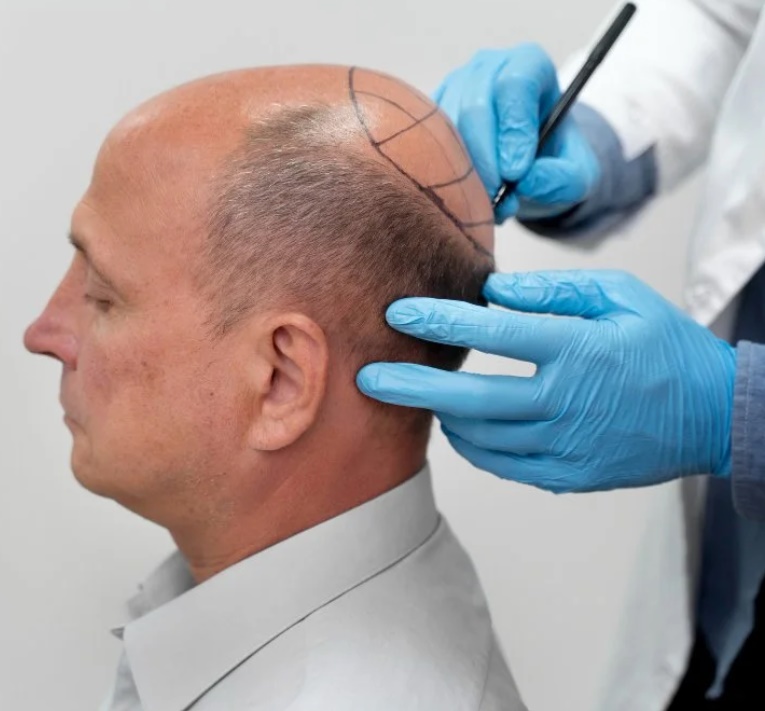 Hair transplant procedure in Seoul clinic
